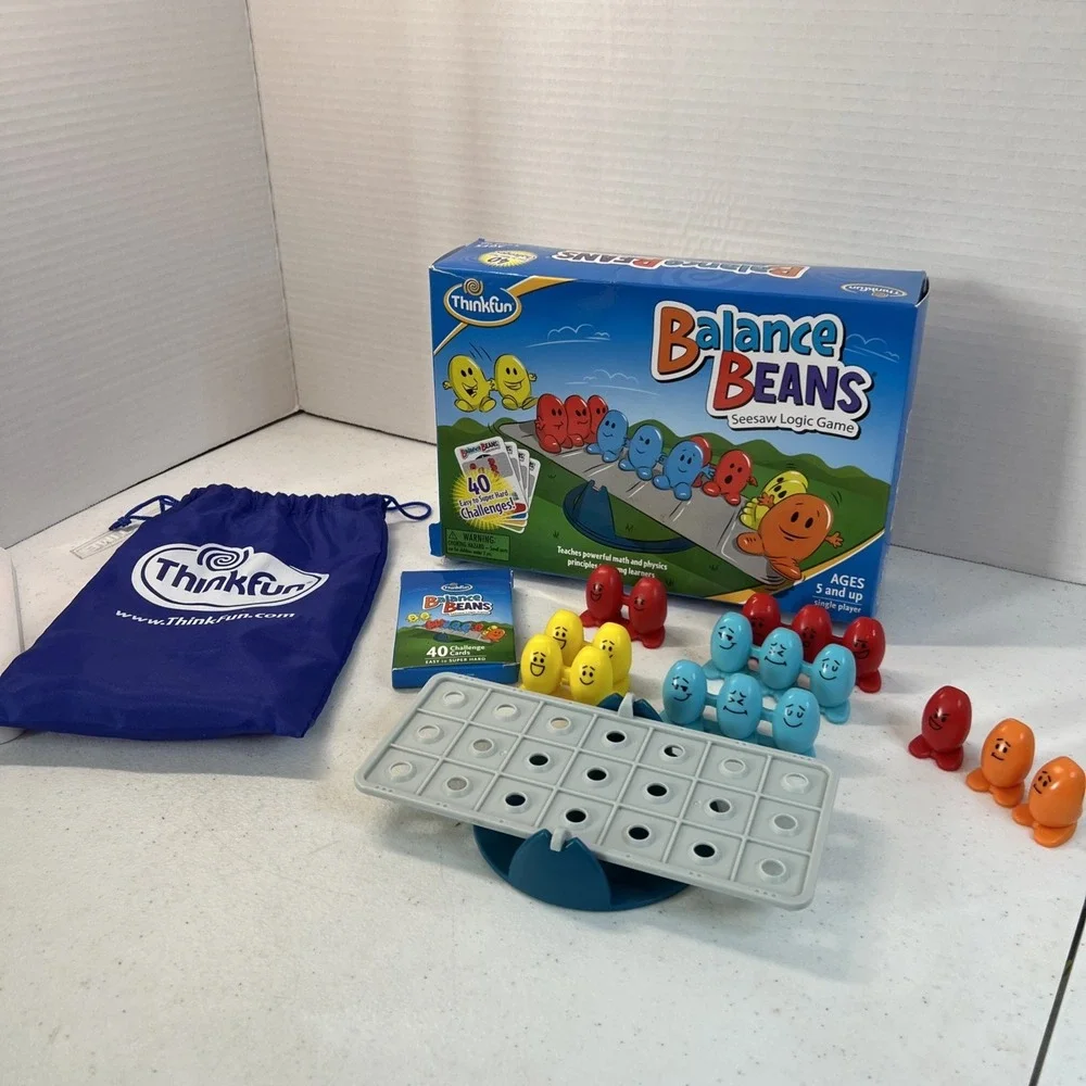 Thinkfun Balance Beans Seesaw Logic Game Ages 5 and Up Single Player Complete